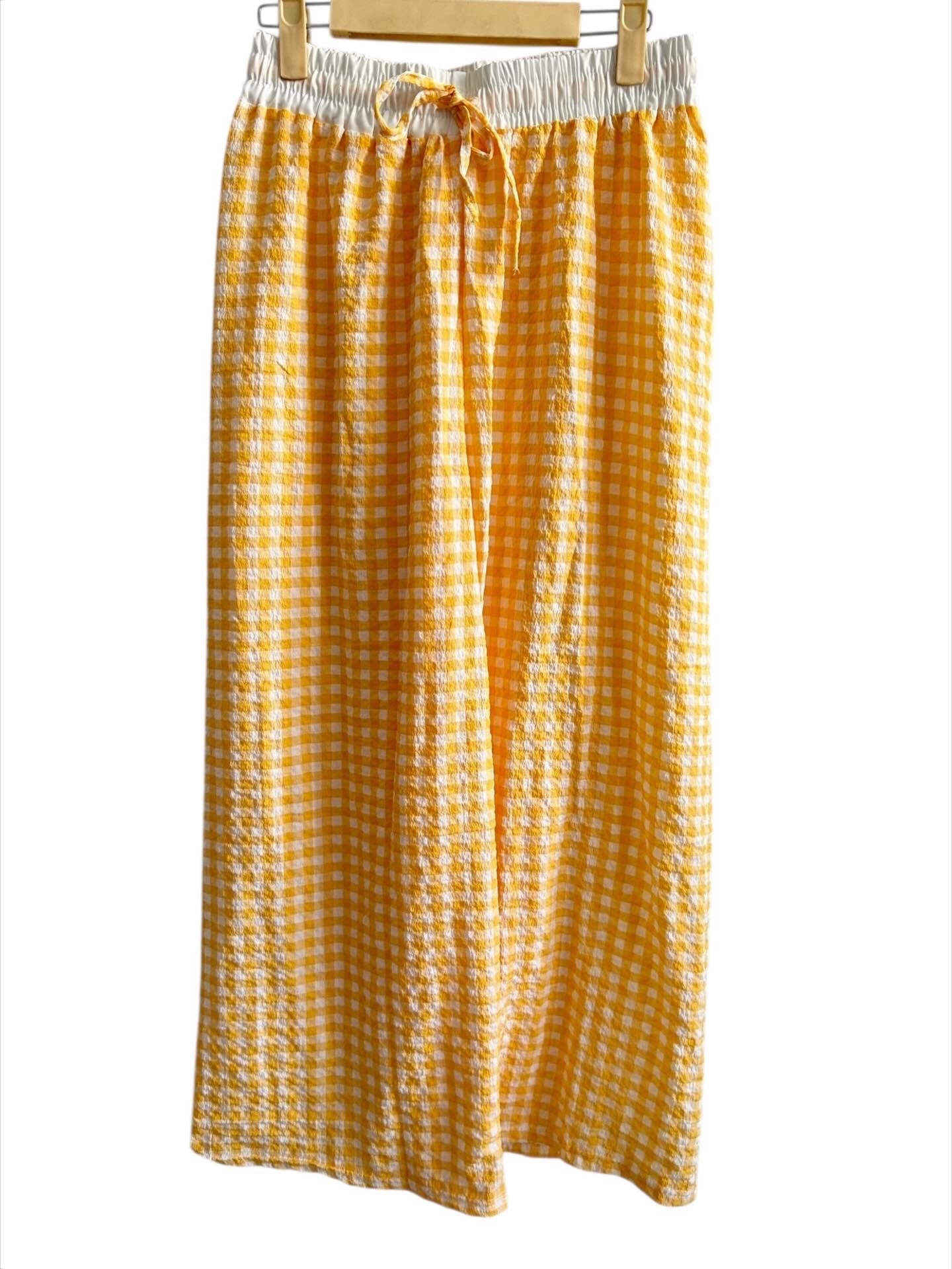 Gingham Yellow Pants