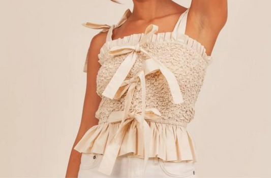Smoked Knot Top: Bust- Till 42”