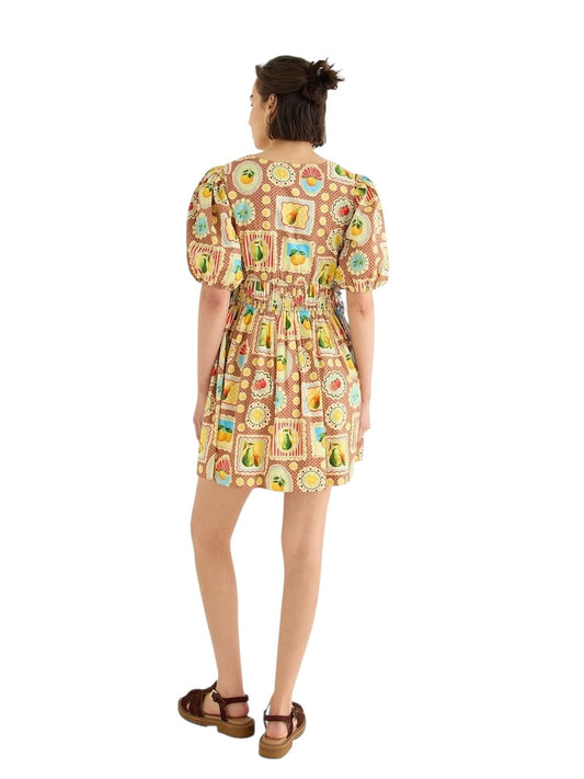 Postcard Print Dress