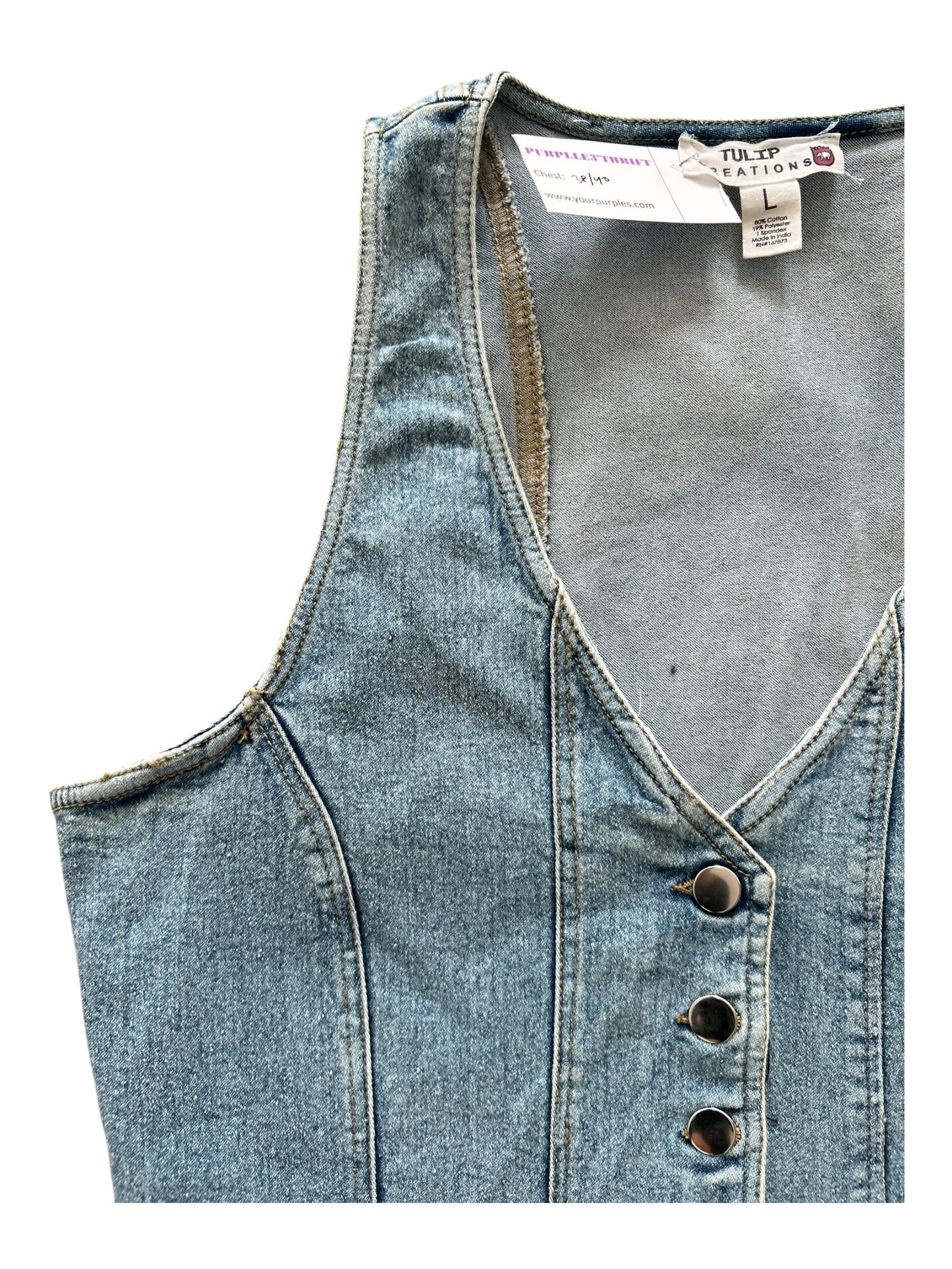 Light Washed Denim Vest