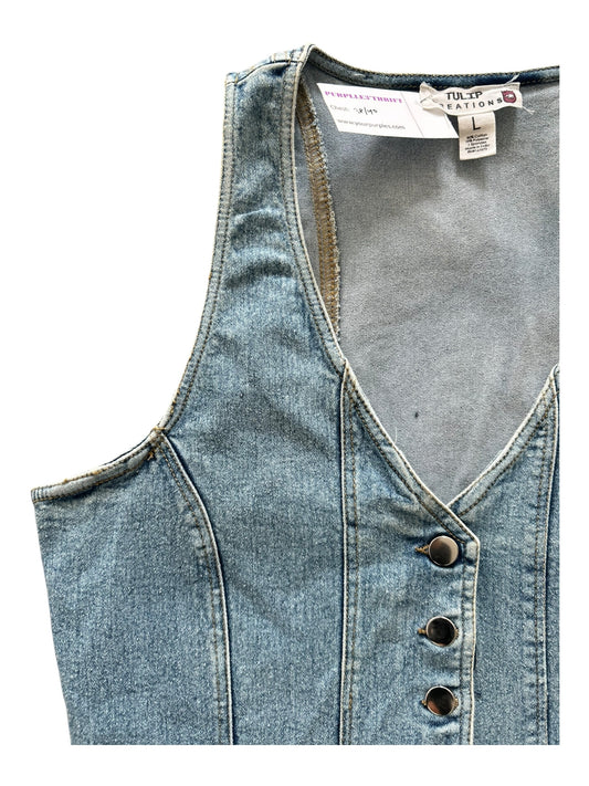 Light Washed Denim Vest