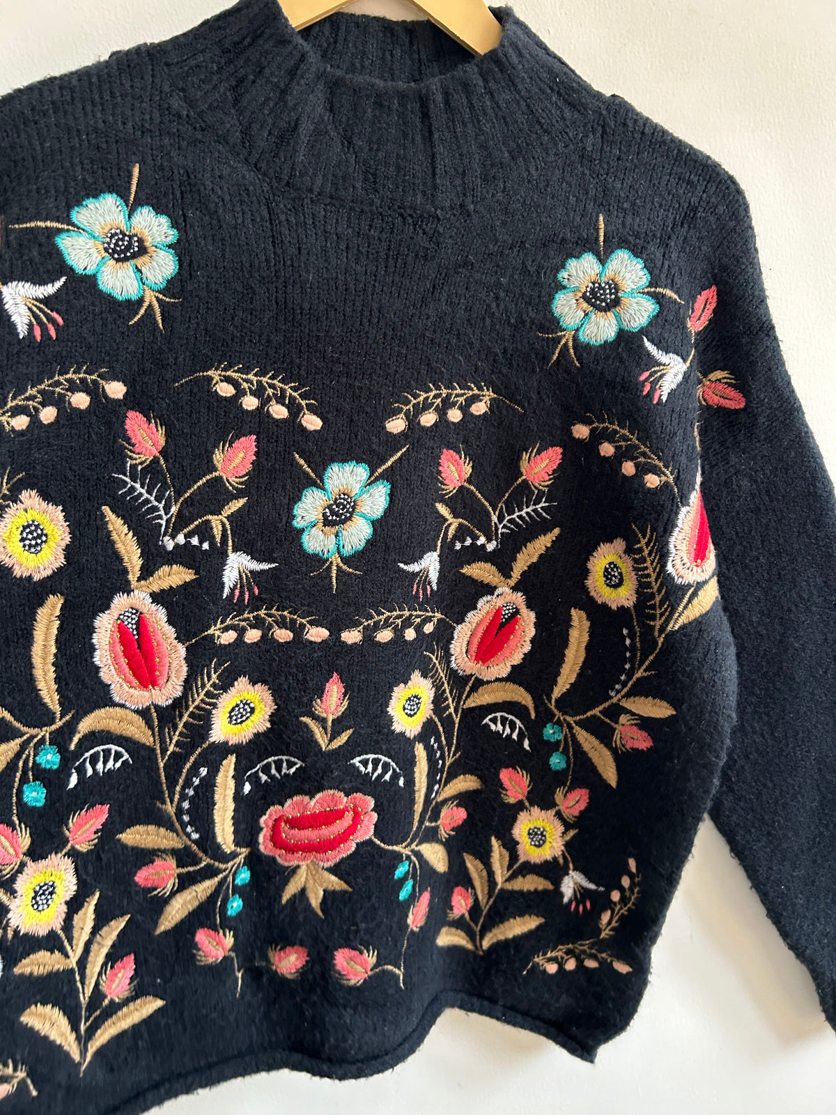 Floral Embroidered Sweater