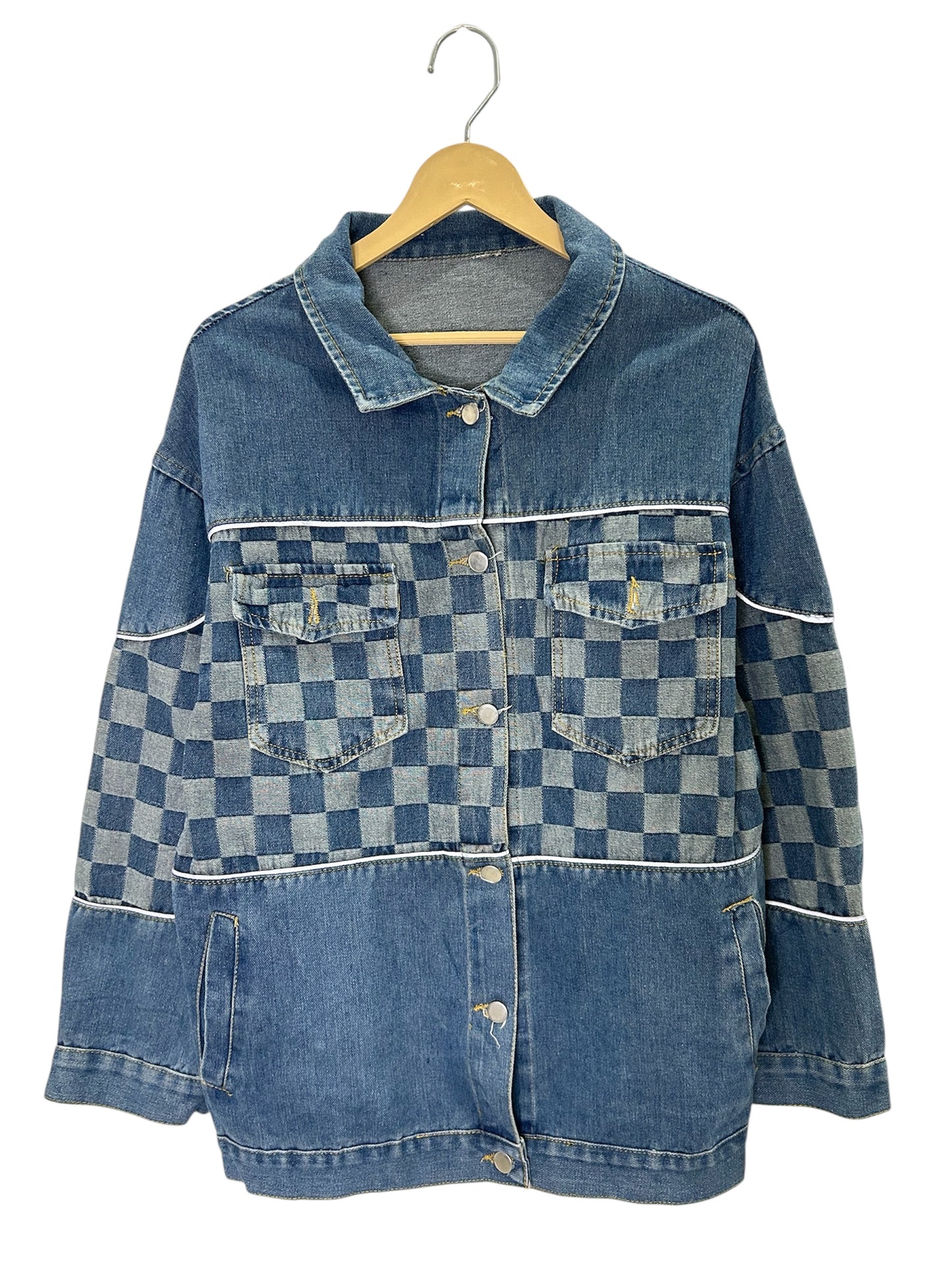 Denim Checkered Jacket