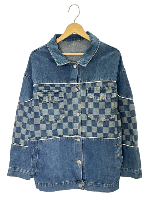 Denim Checkered Jacket