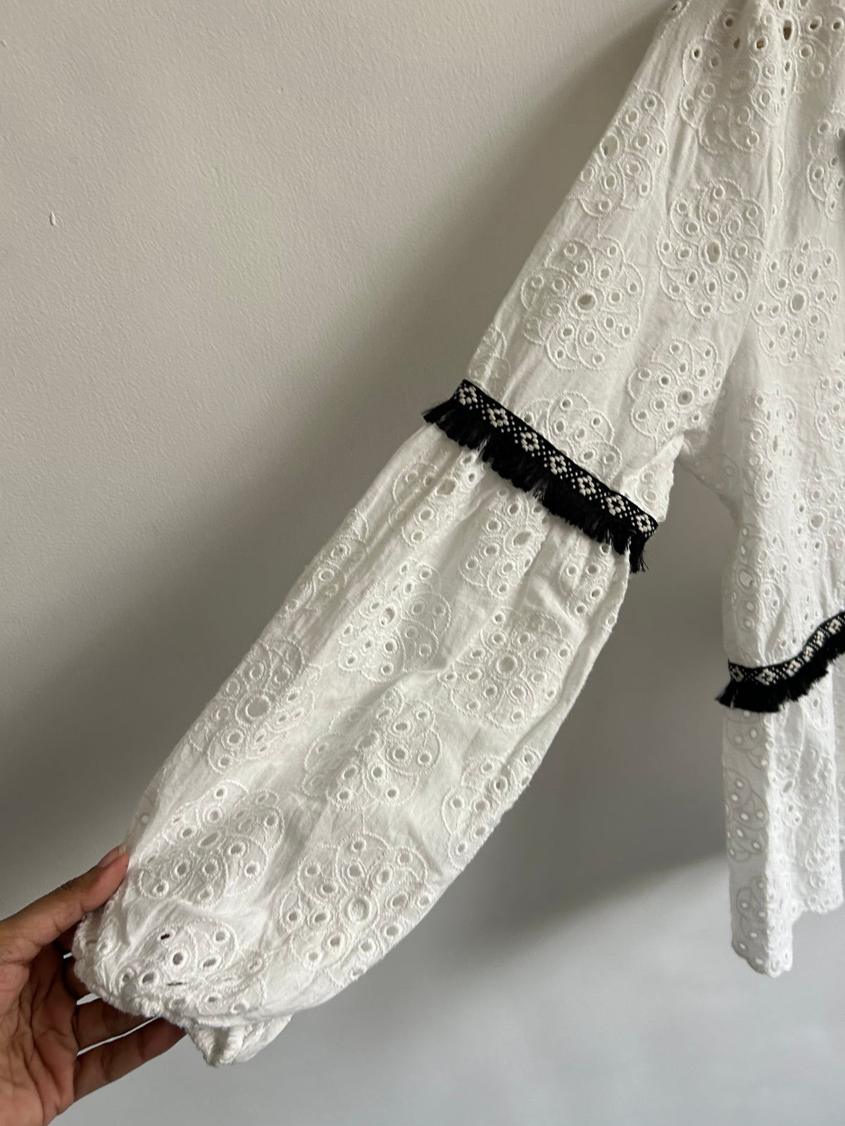 Cotton Fringe Shrug: 42”
