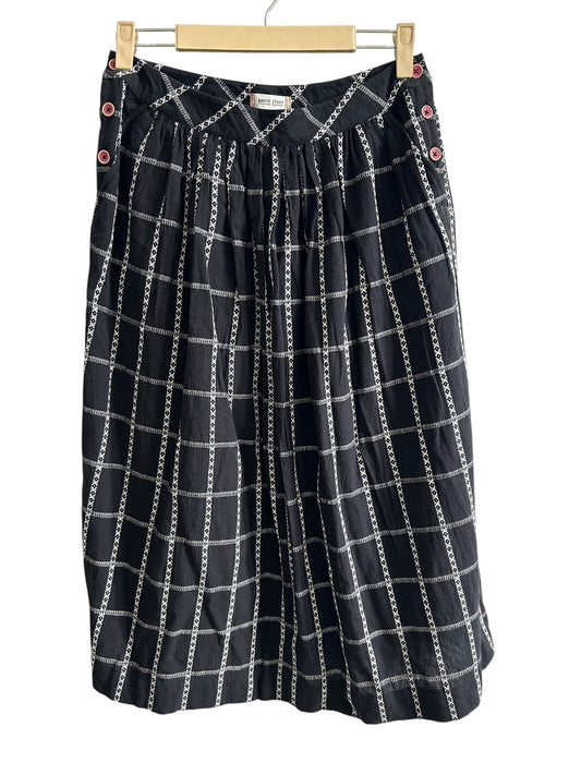 Check Midi Skirt with Pocket