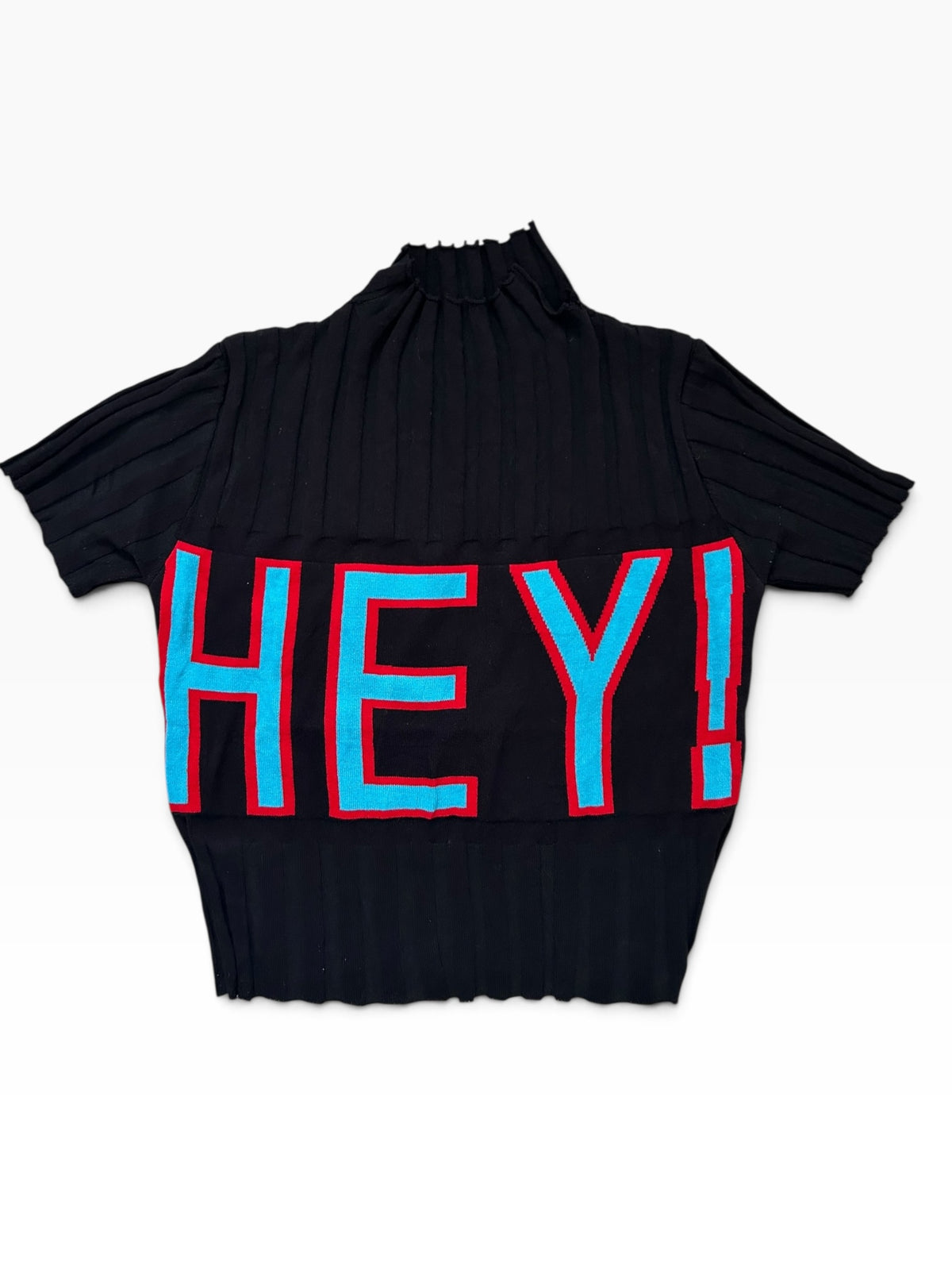 “Hey” Ribbed Top