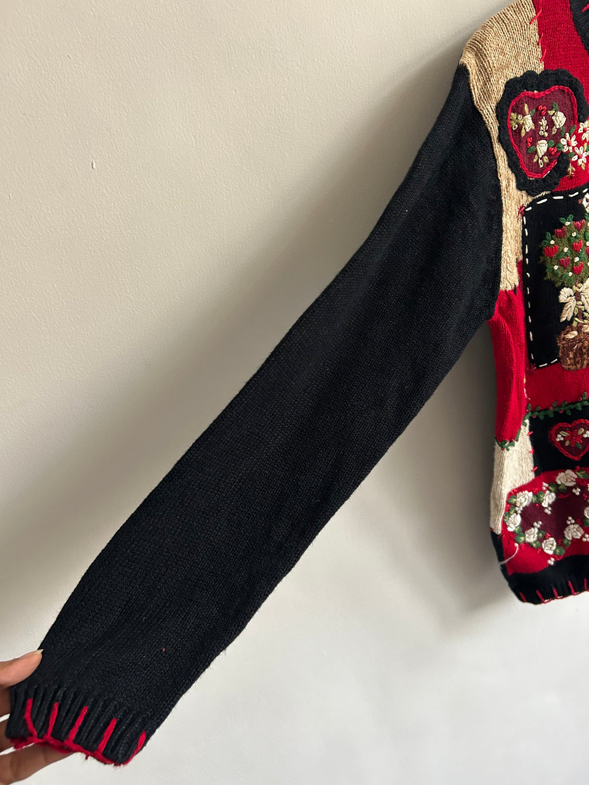 Valentine Heart Patchwork Cardigan