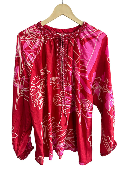 Red Printed Top