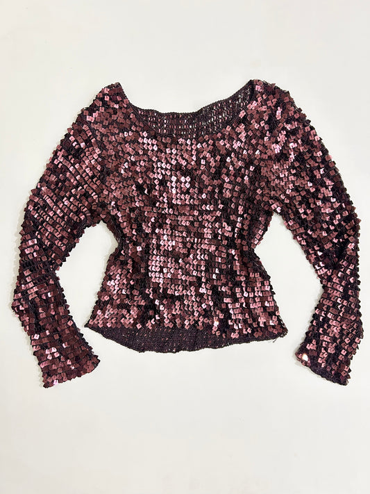 Embellished Sequinned Top