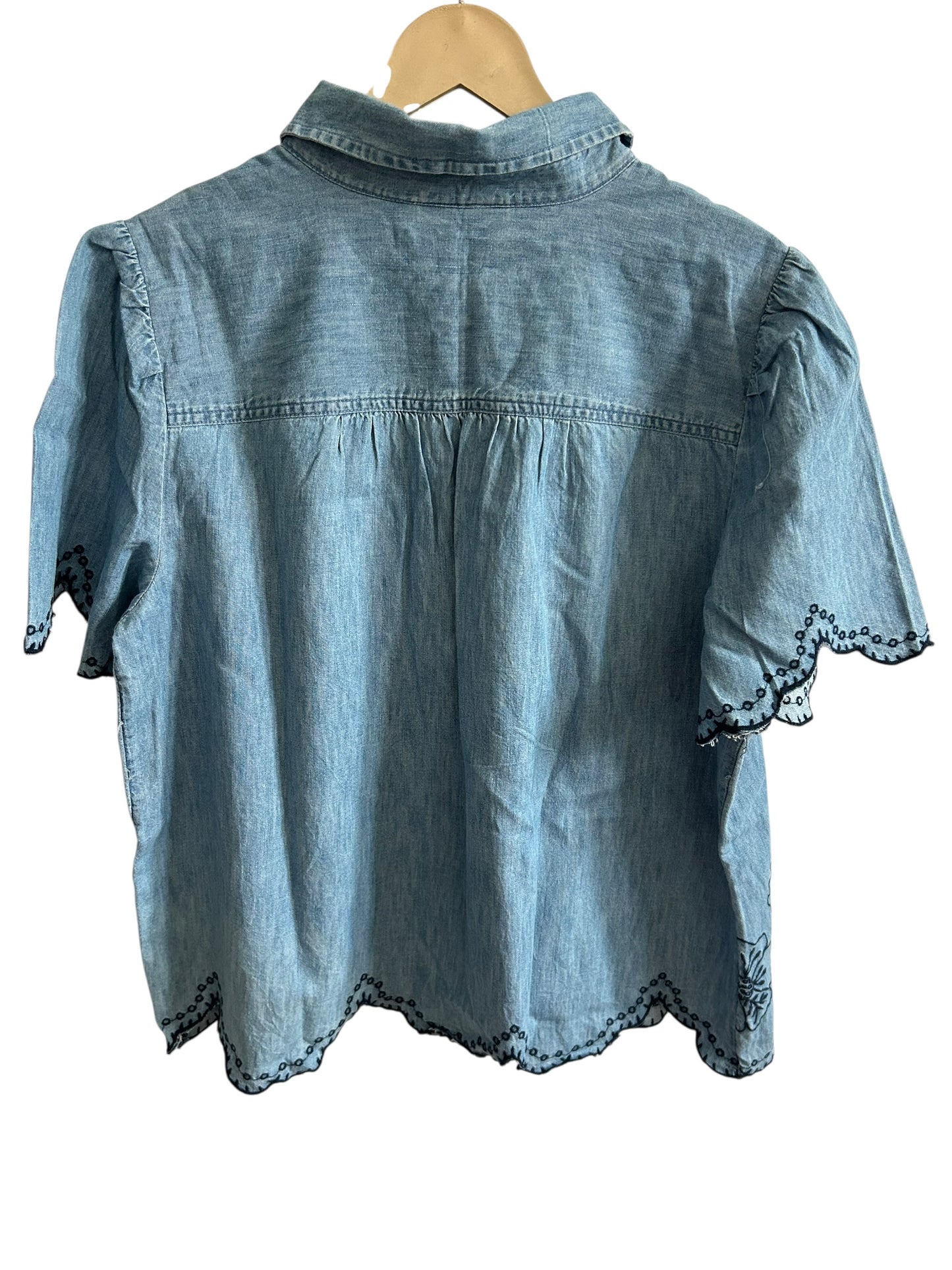 Embroidered Denim Top:46”