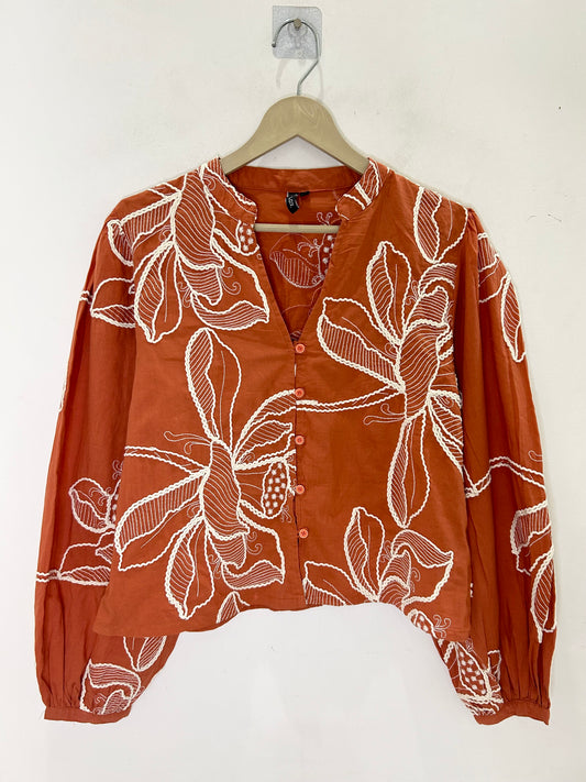 Embroidered Cotton Top