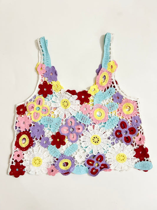 Floral Crochet Tank Top