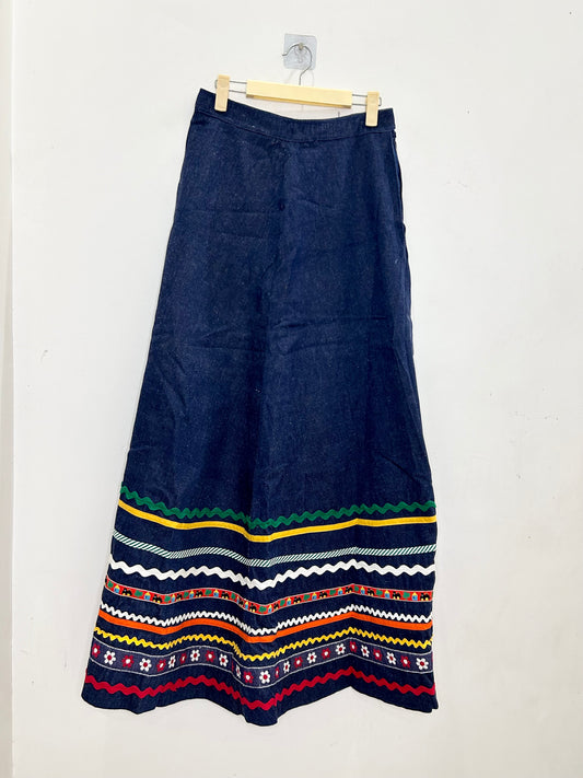 Denim Border Skirt