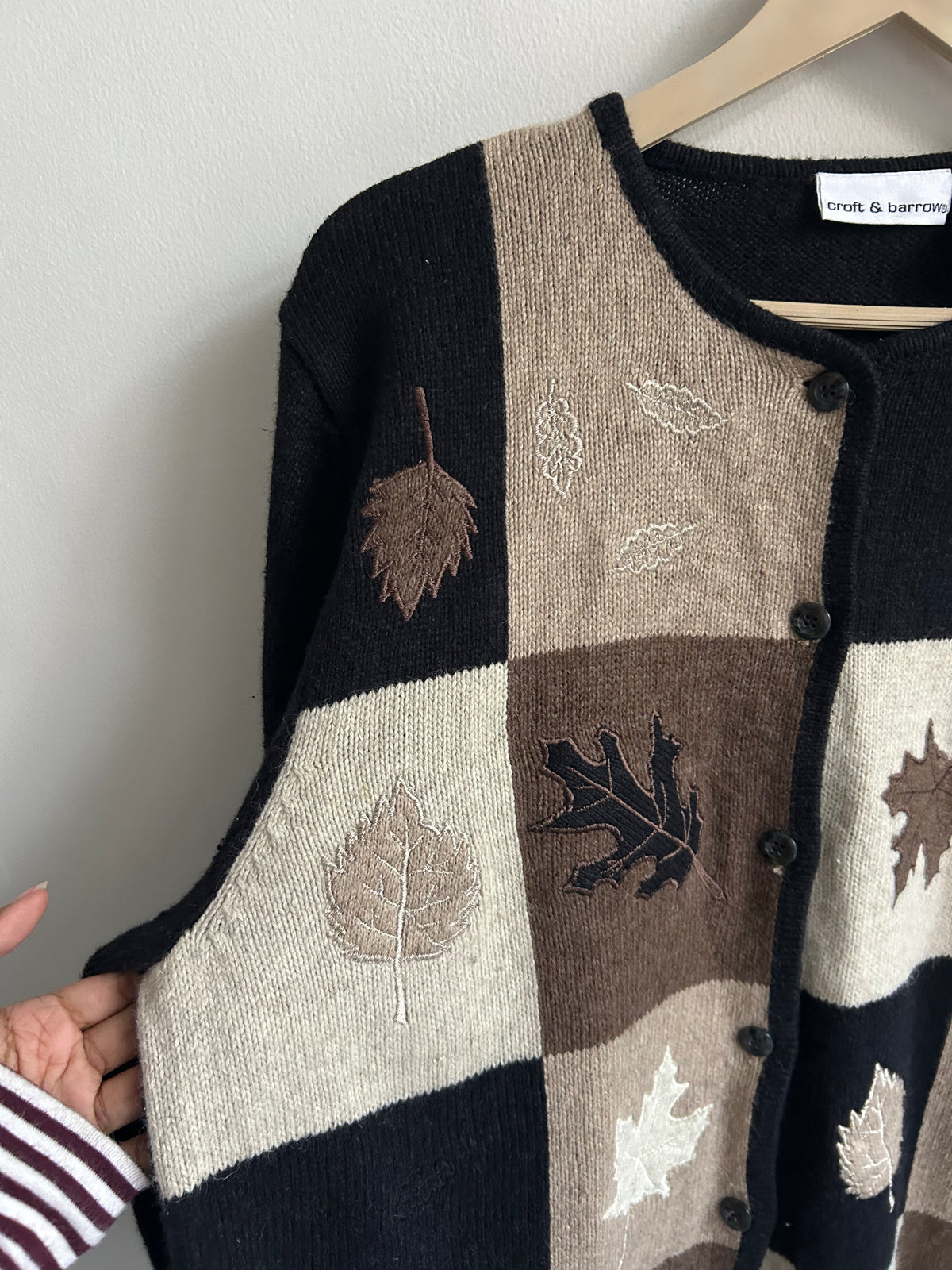 Autumn Leaf Patchwork Cardigan
