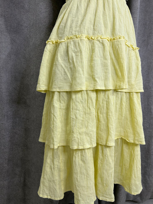 Shirred Ruffle Maxi Dress