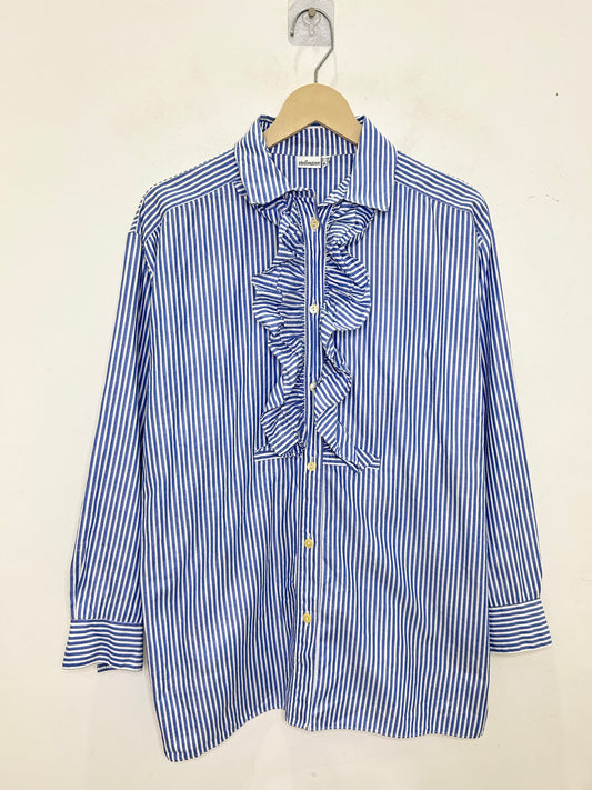 Ruffle Striped Shirt