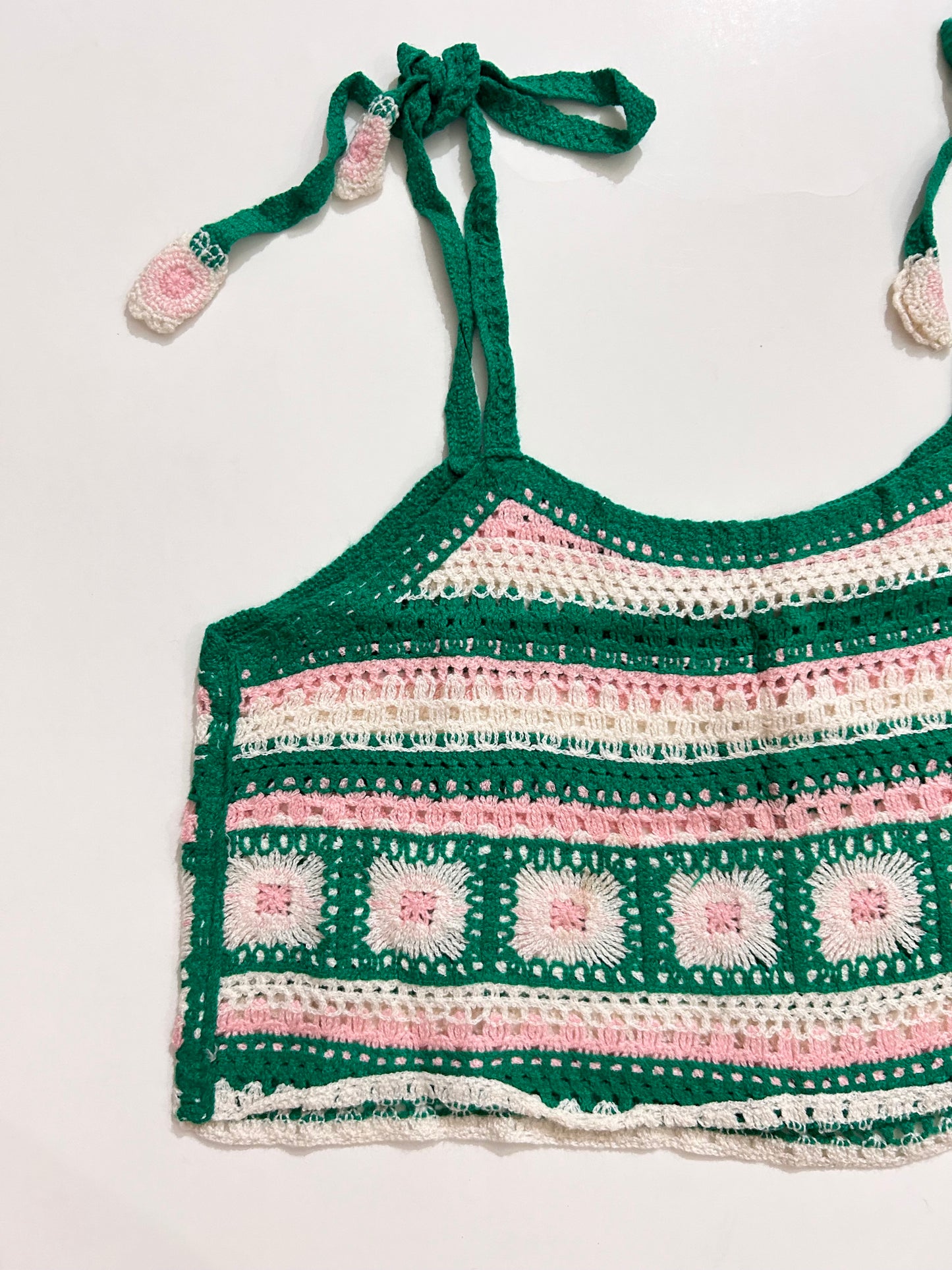 Floral Crochet Top: Bust-36” TO 40”