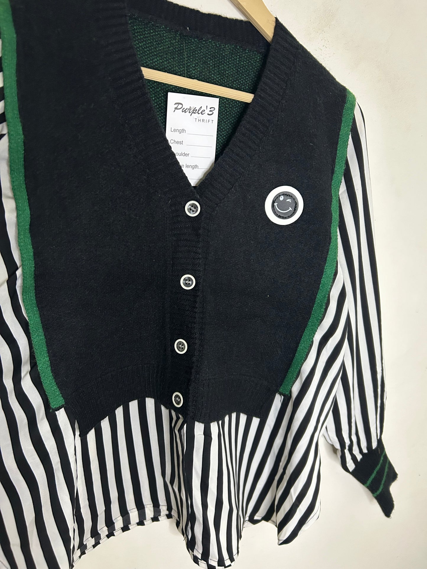 Striped Shirt Sweater