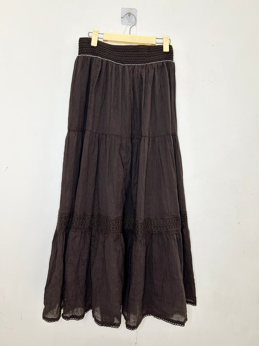 Brown Cotton Skirt