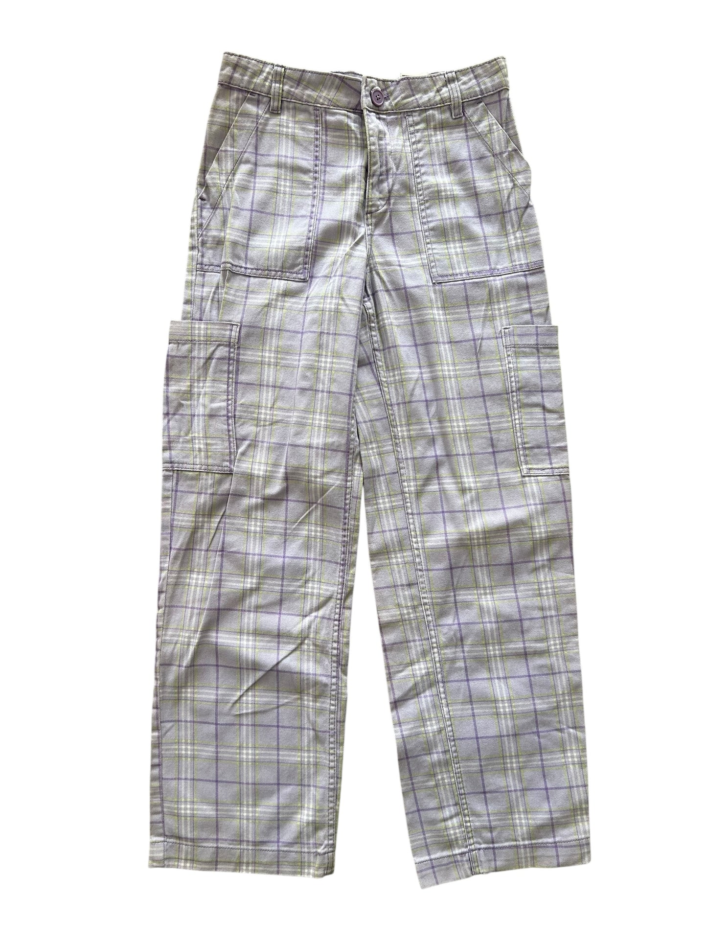 Lavender checked pants