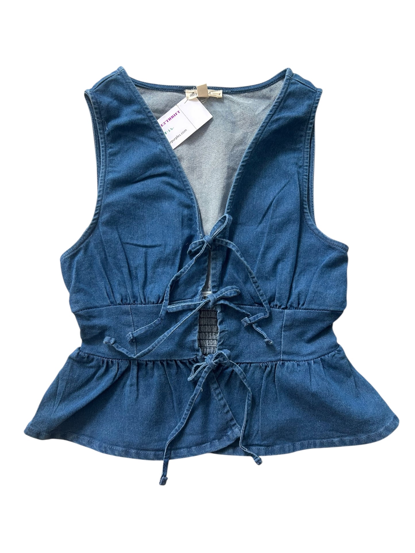 Denim Knot Top:32”
