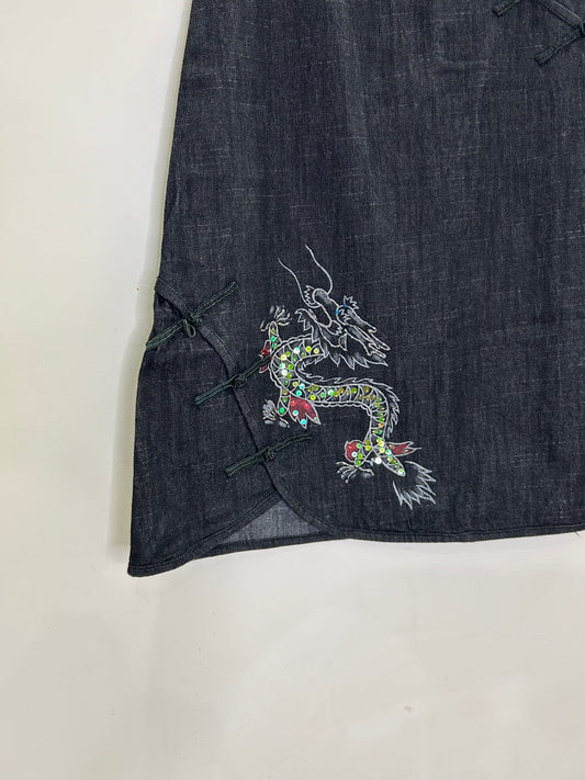 Denim Dragon Skirt