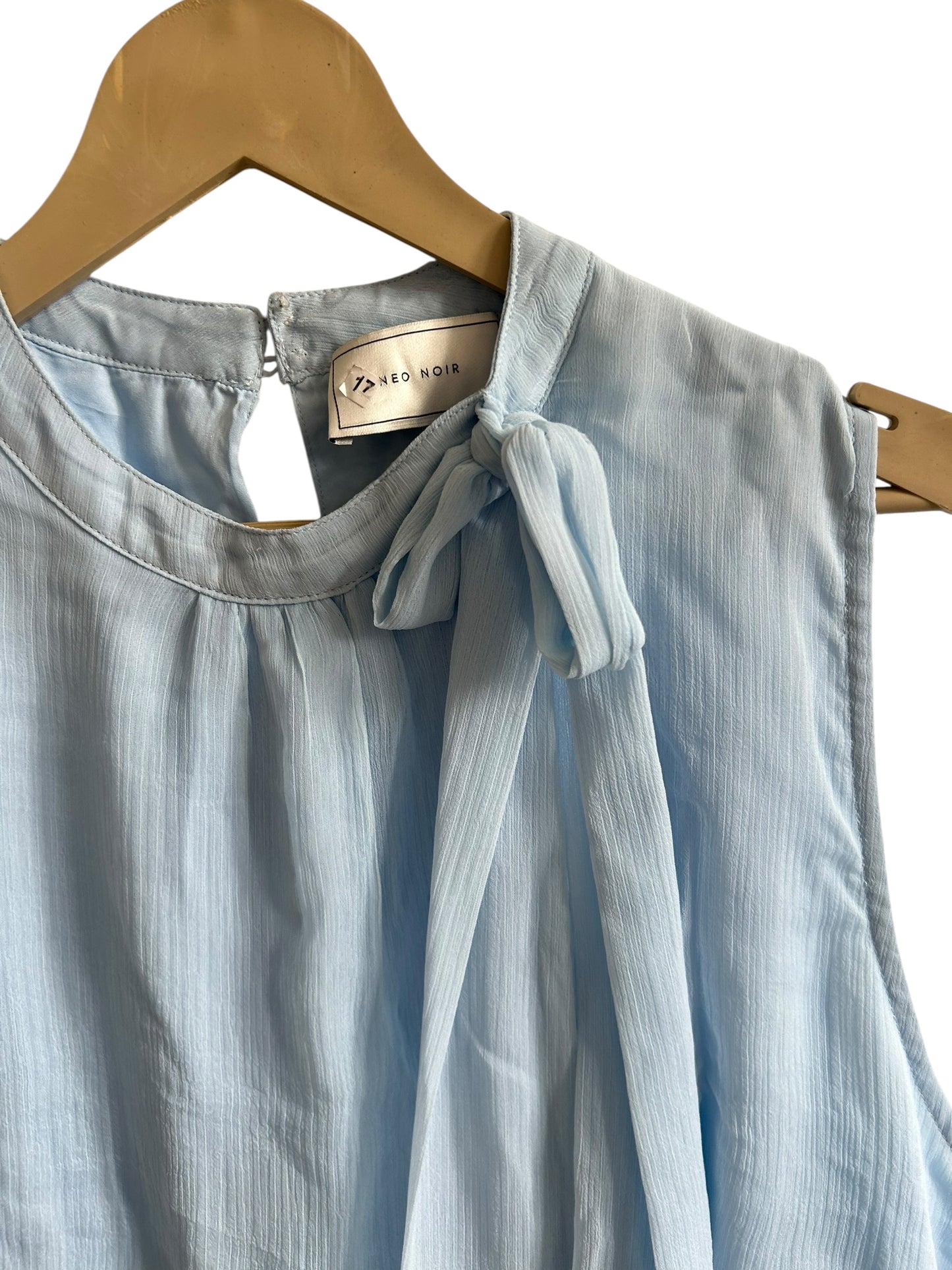 Neo Noir Ruffle Tie Top