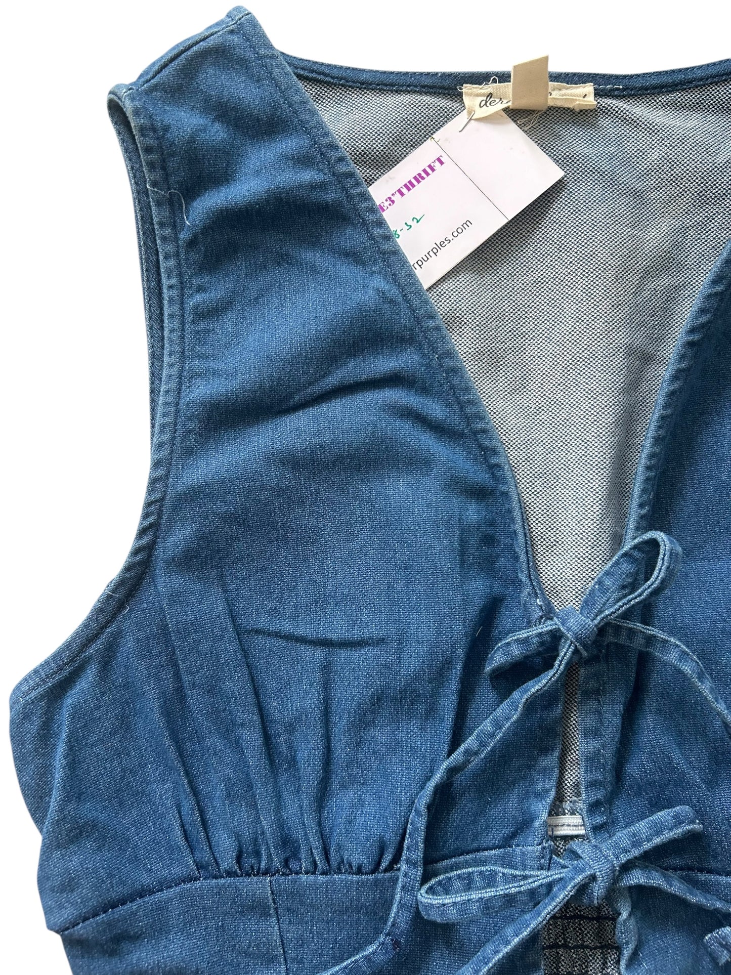 Denim Knot Top:32”