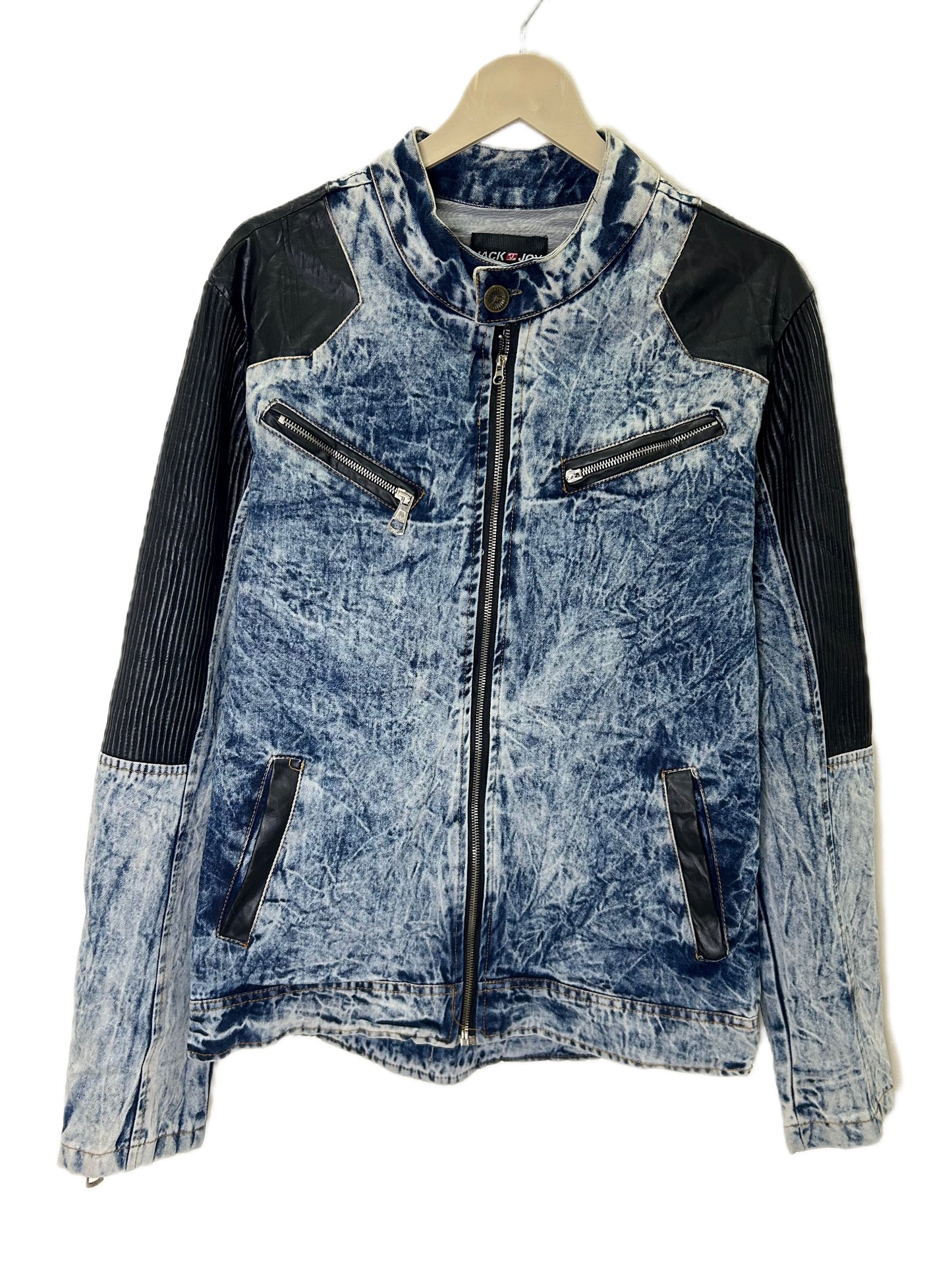 Acid Wash Biker Jacket