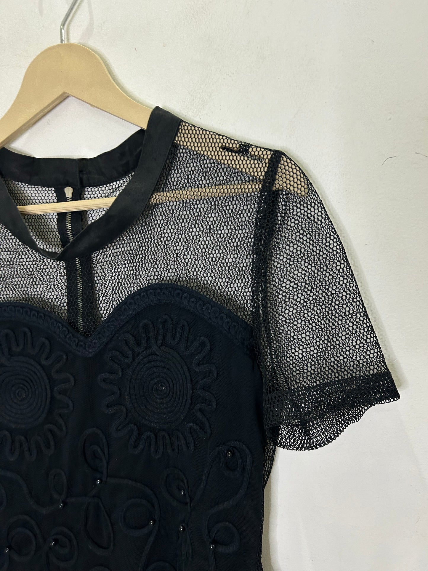 Embellished Mesh Top