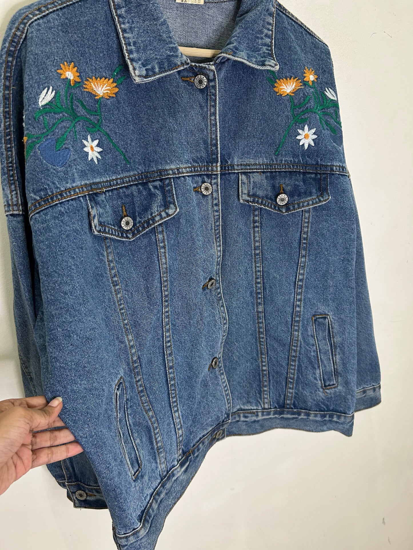 Floral Embroidered Denim Jacket