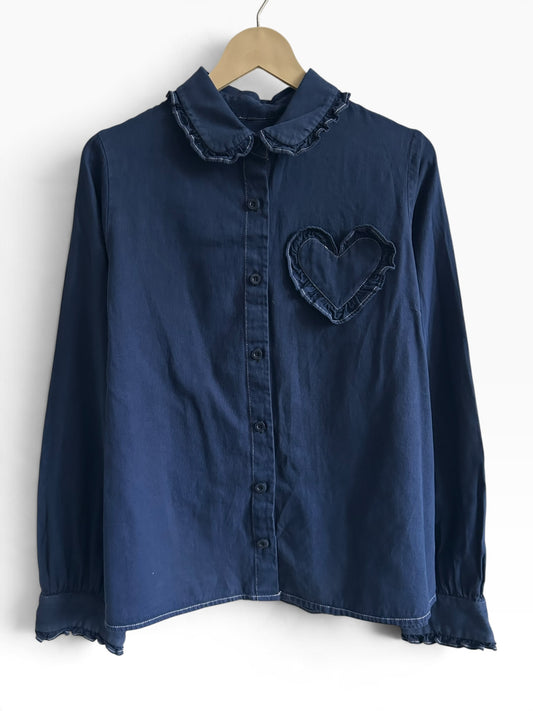 Heart Cotton Shirt: 44”
