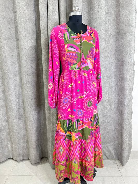 Tropical Mirage Boho Maxi Dress