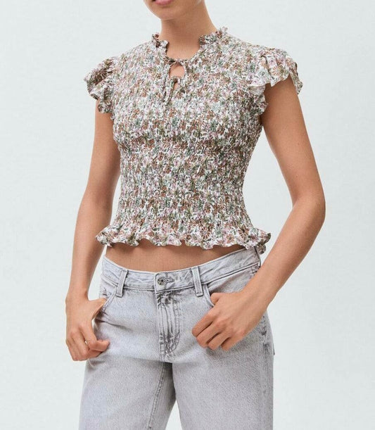 Floral Ruched Top
