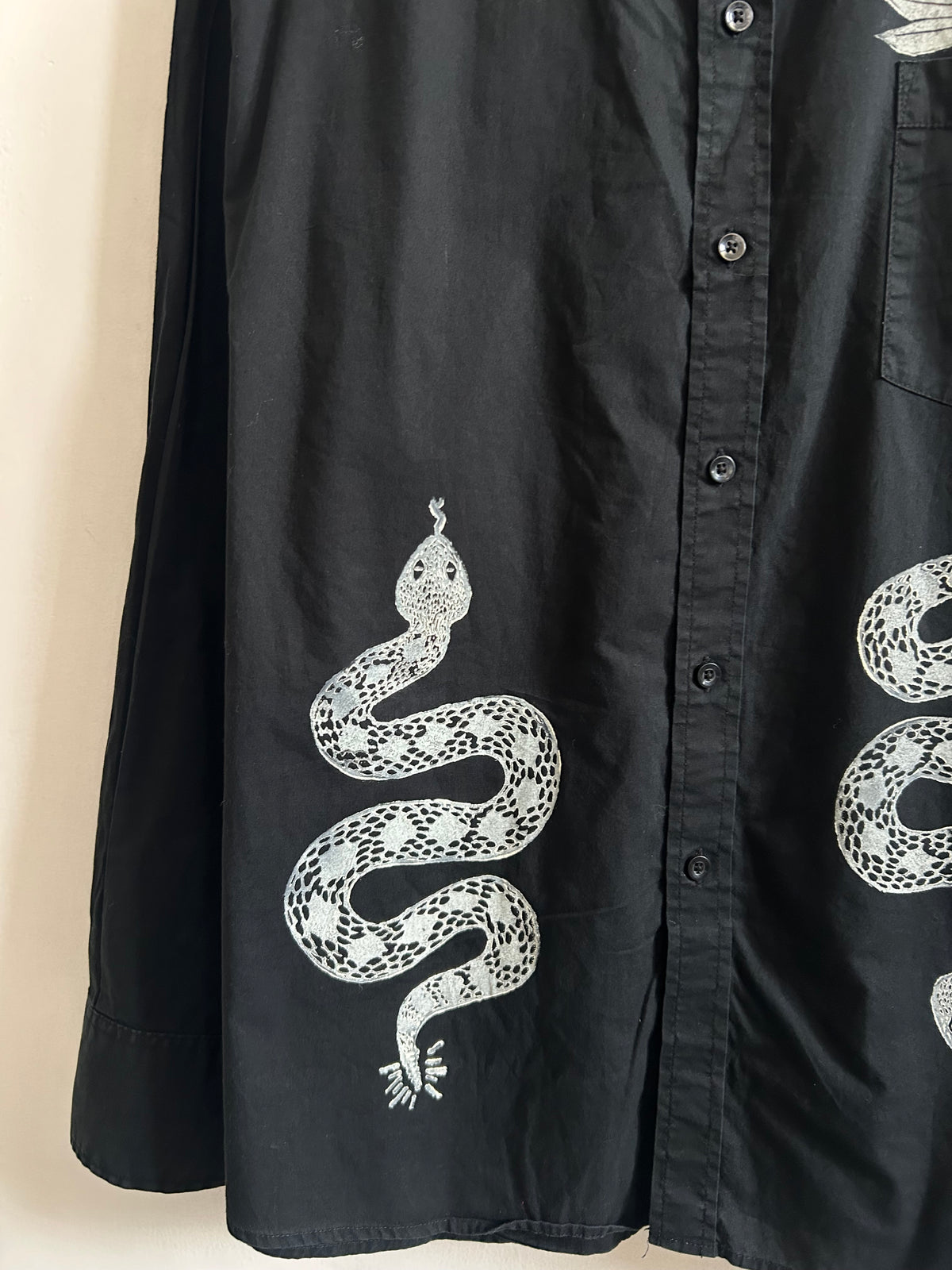 Snake Cotton Shirt: 50”