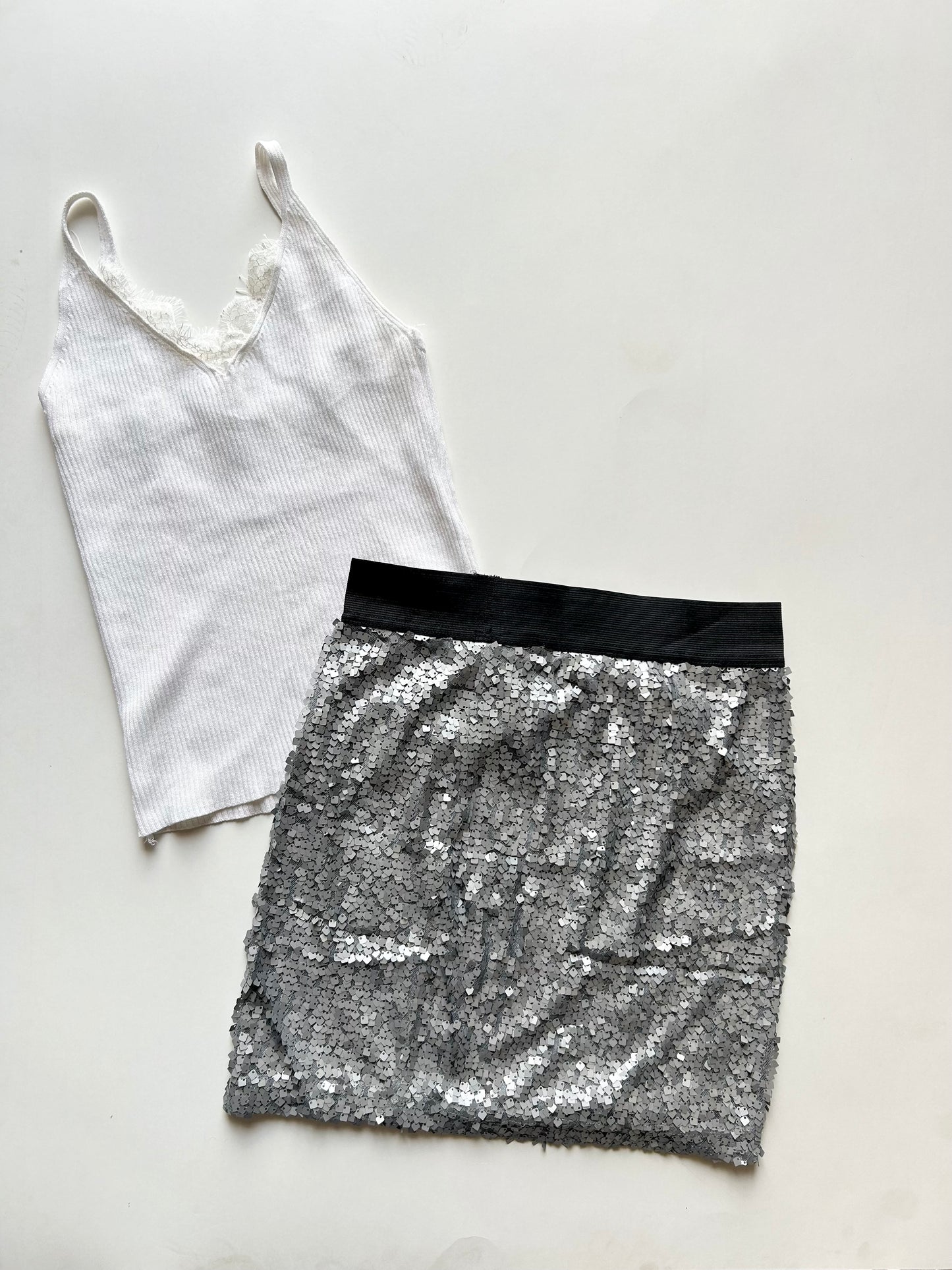 Silver Sequence Skirt