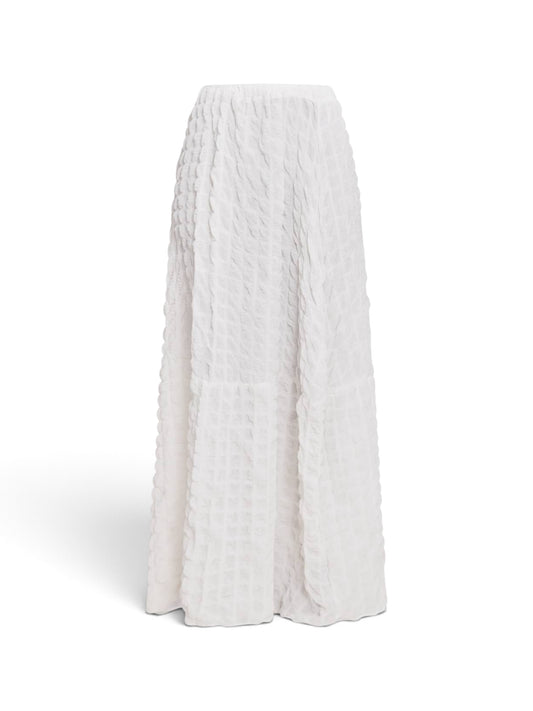 Pretty Little Things Cream Popcorn Skirt with Pocket