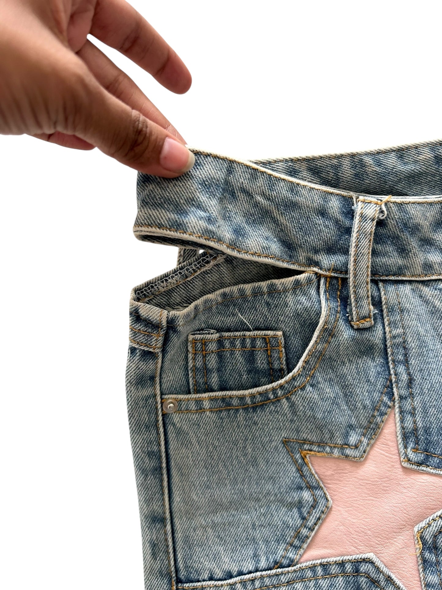 Cut Out Star Denim Jeans