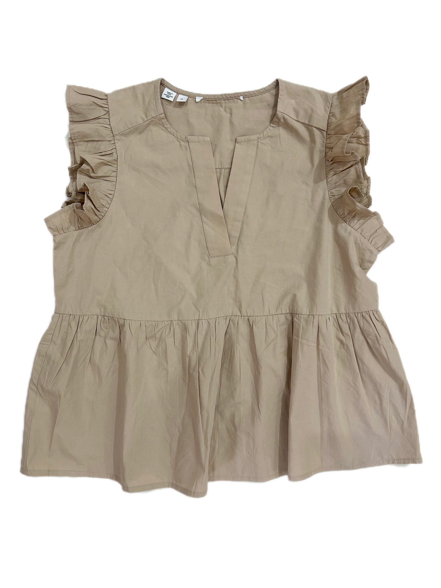Ruffled Beige Top