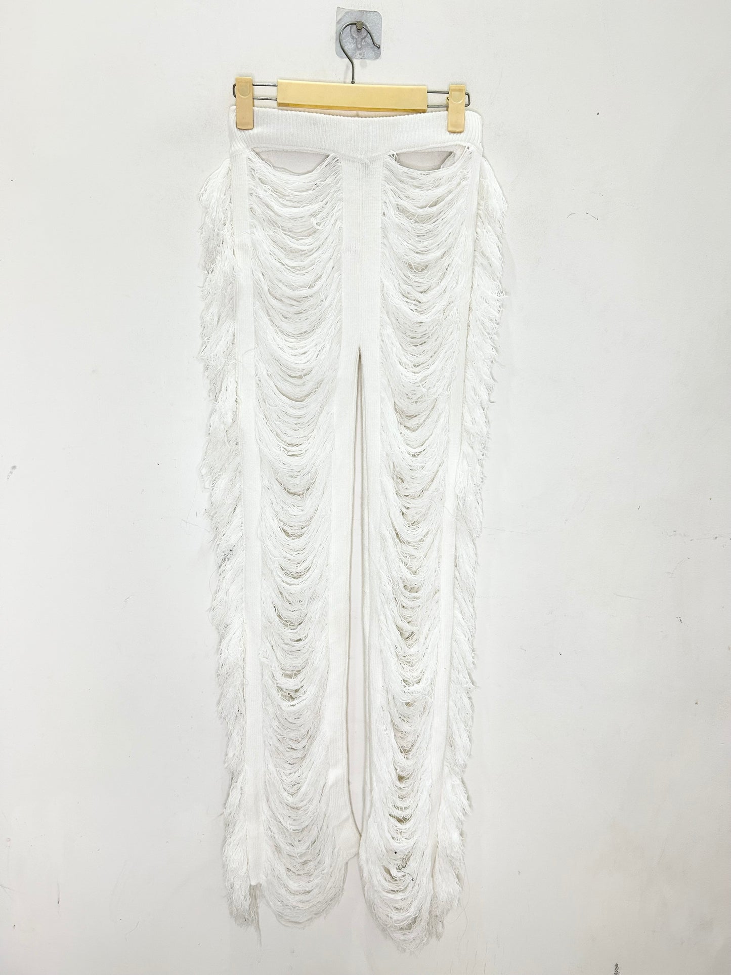 Fringe White Pants