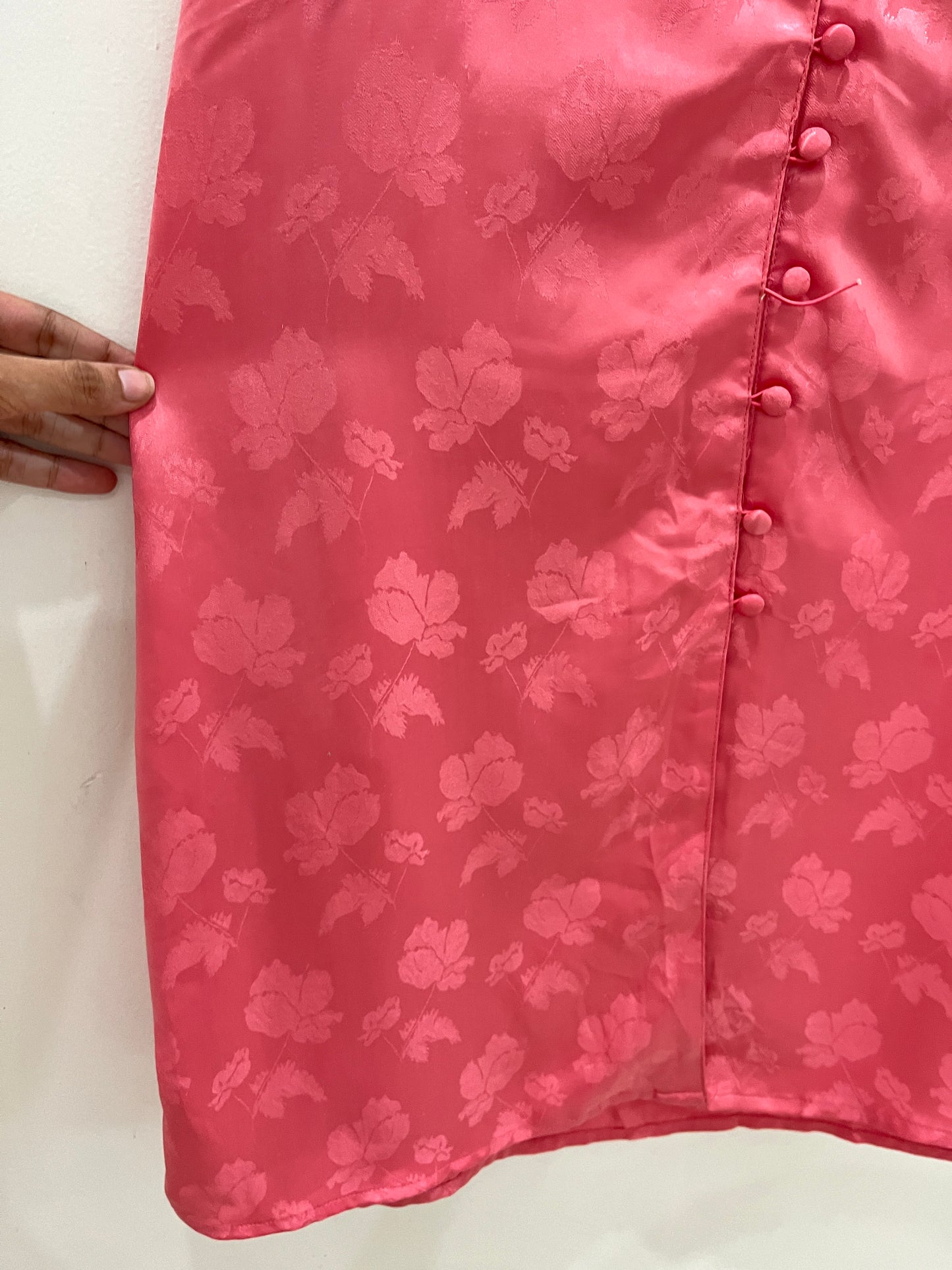 Pink Satin Skirt