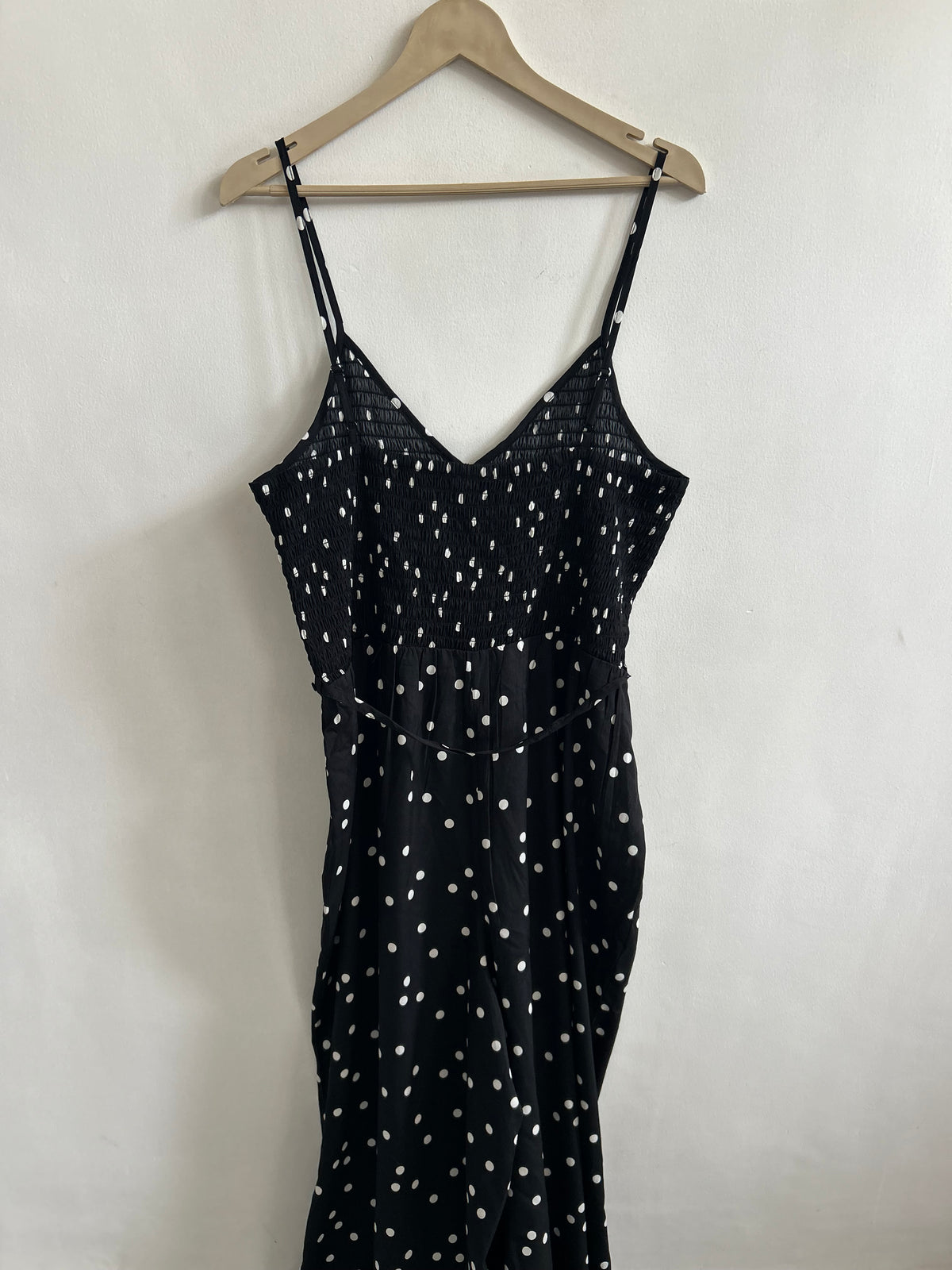Polka Dot Jumpsuit: 44”