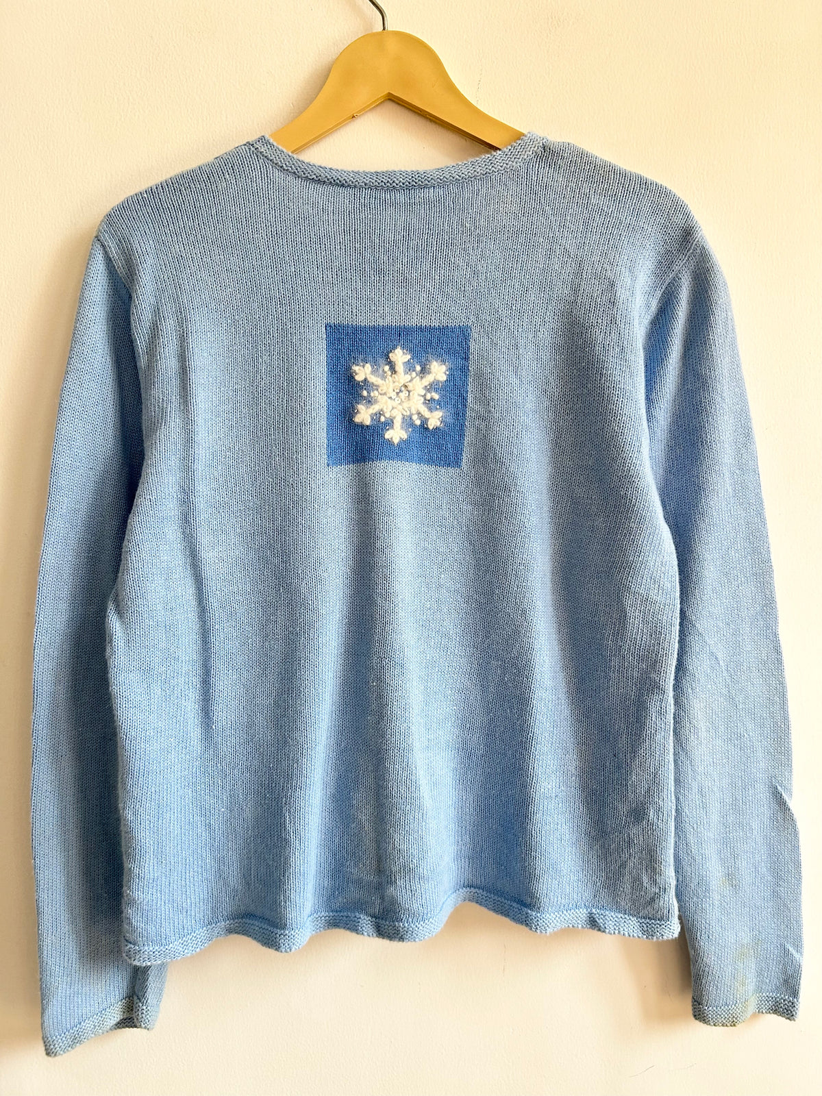 Gingerbread & Snowman Blue Cardigan