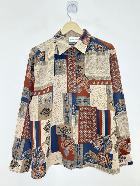 Vintage Beige Printed Shirt
