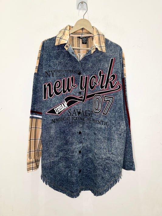Deconstructed Plaid Jacket
