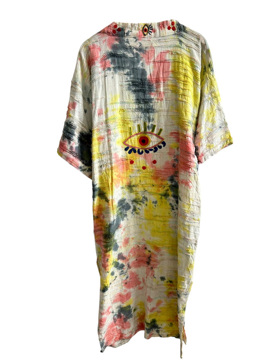 Evil Eye Cotton Tie Dye Shrug