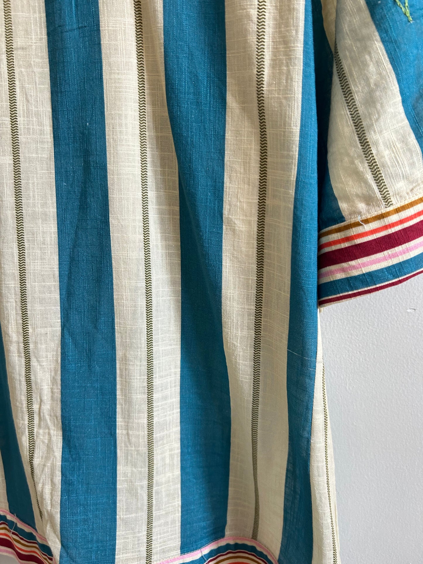 Cotton Embroidered Striped Shirt