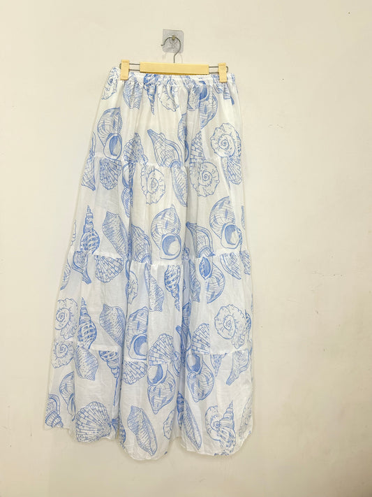 Shell Print Skirt
