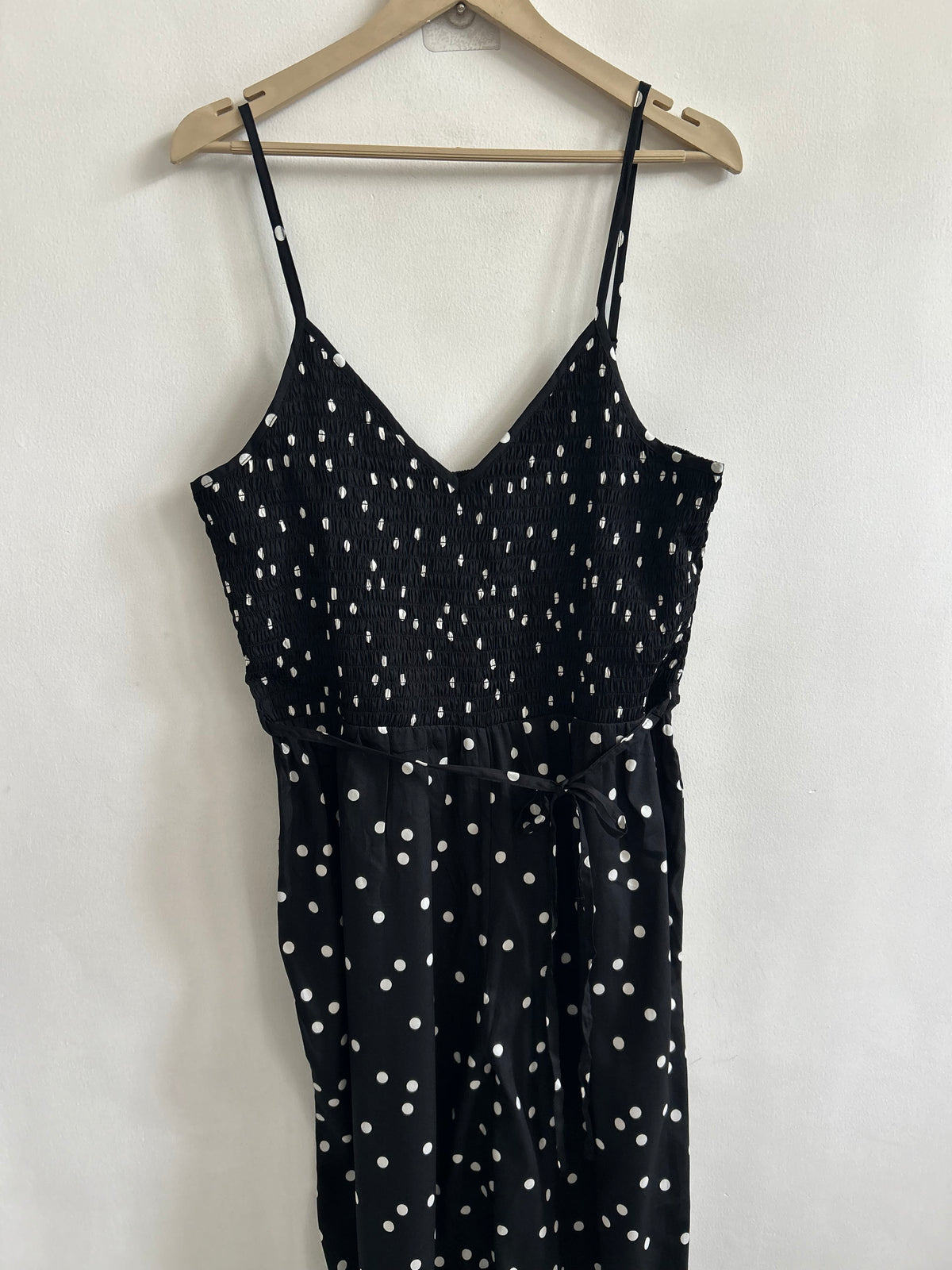 Polka Dot Jumpsuit: 44”
